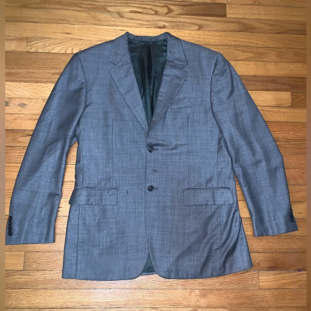 Prada Suit Men Grey Drop 8 100% Wool 54L